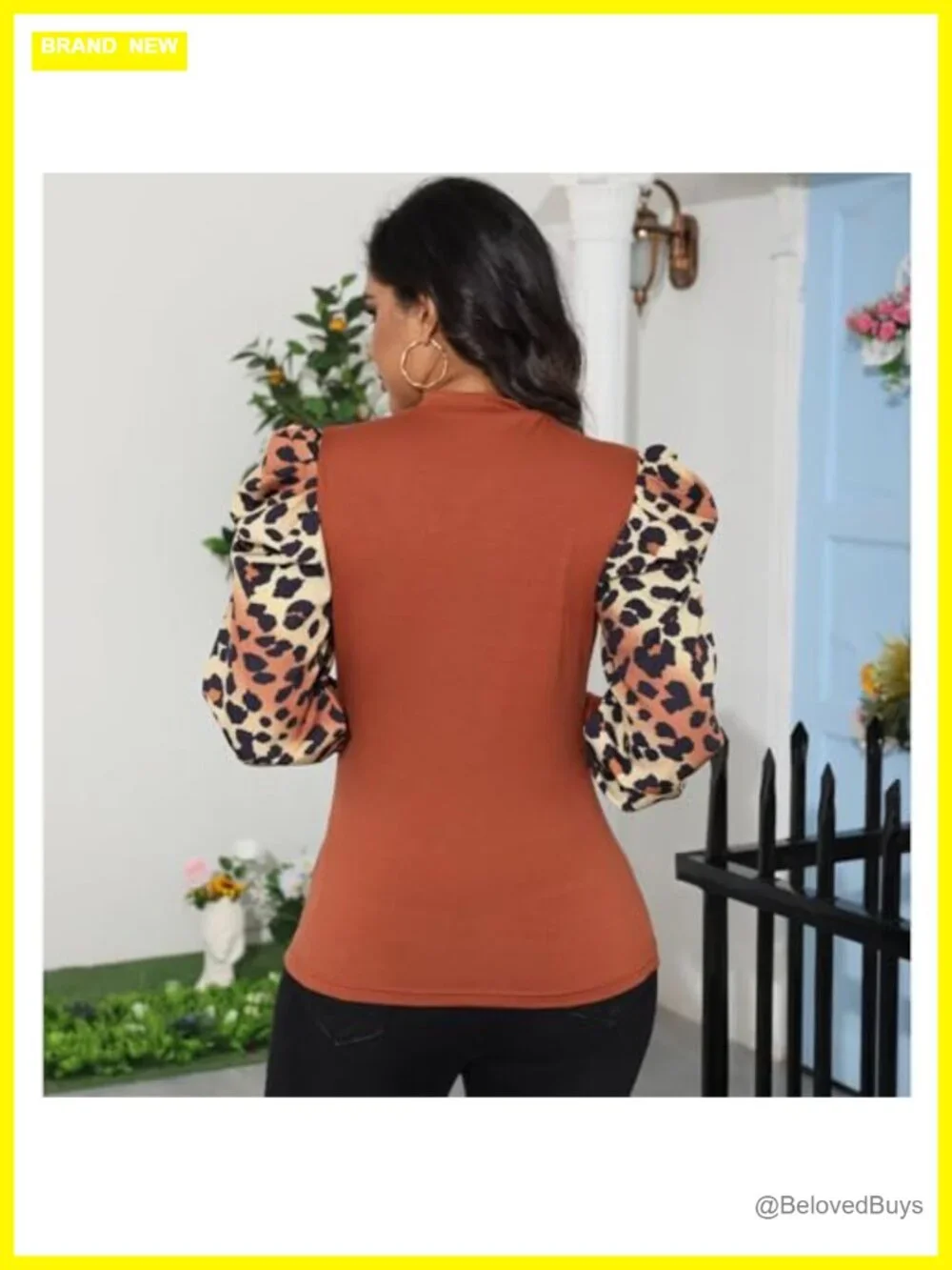 Sequin Mesh Sheer Puff Long Sleeve Mock Neck Slim Fit Party Blouse